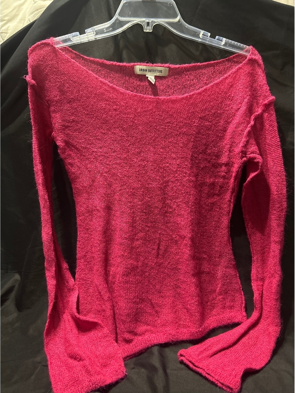 Urban Outfitters Medium Pink Fuzzy Long Sleeve Sweater